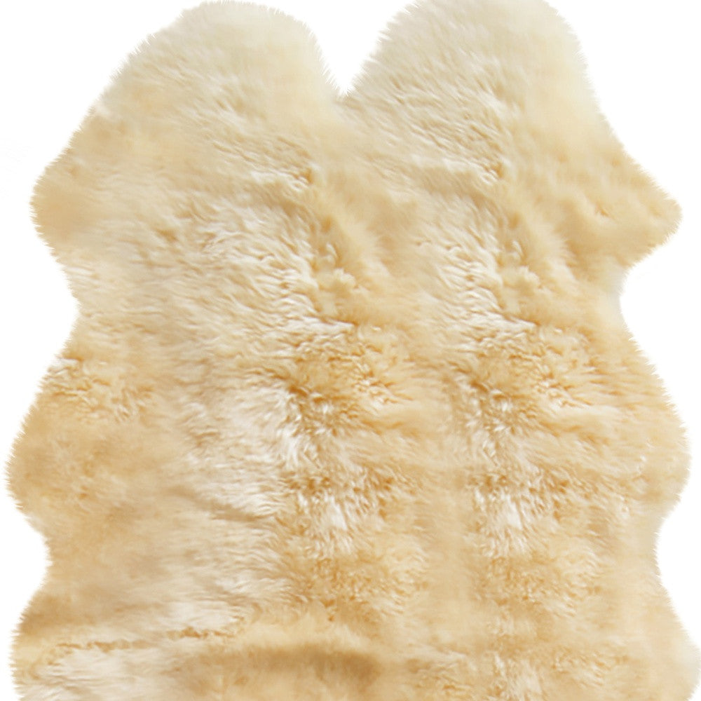 4' X 6' Gray Genuine Sheepskin Handmade Area Rug