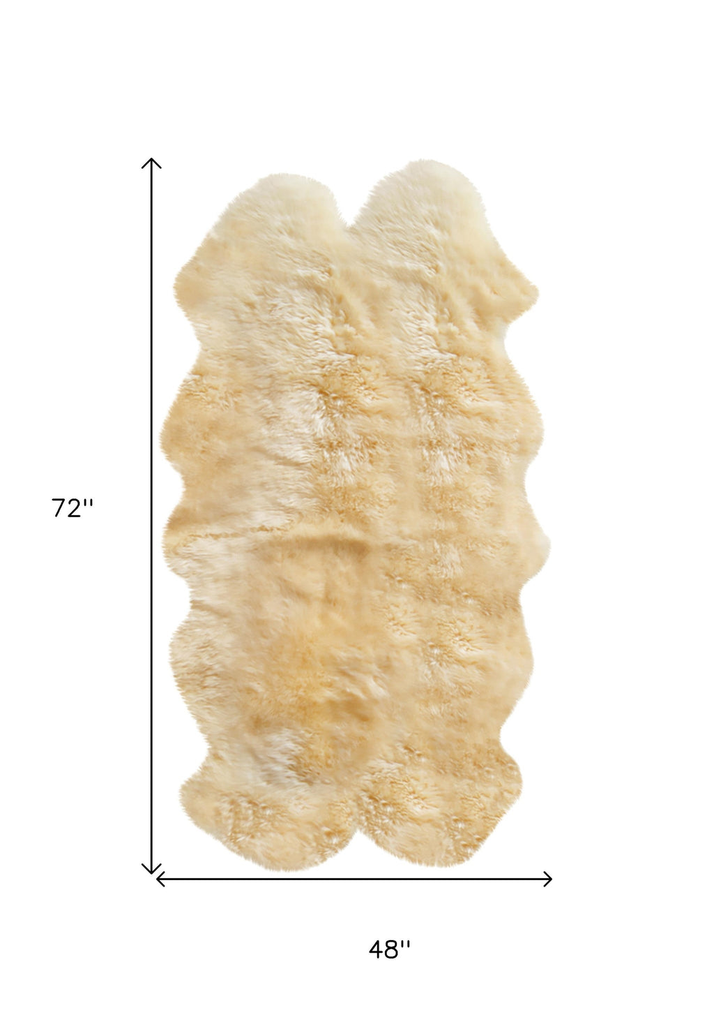 4' X 6' Gray Genuine Sheepskin Handmade Area Rug