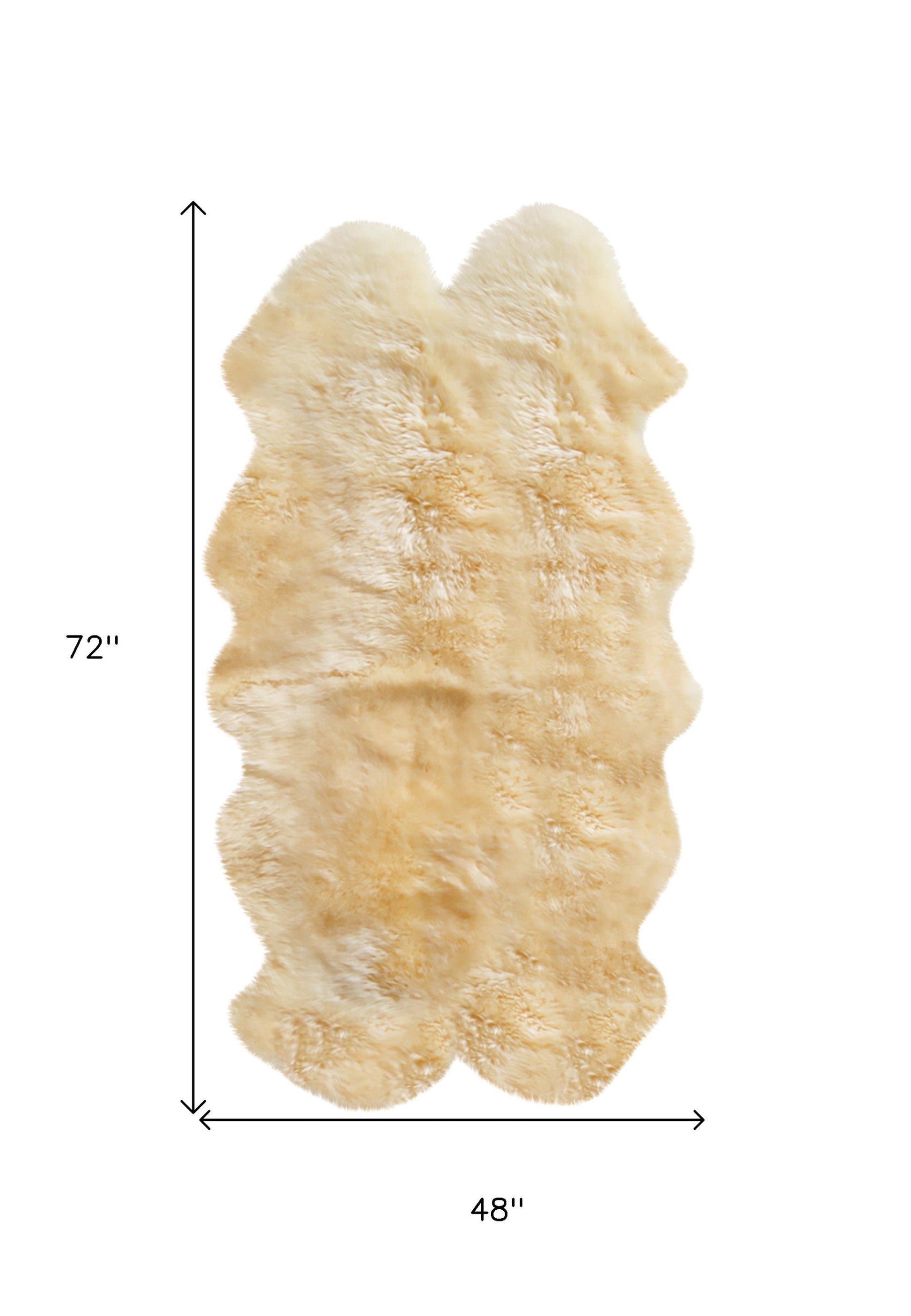 4' X 6' Gray Genuine Sheepskin Handmade Area Rug