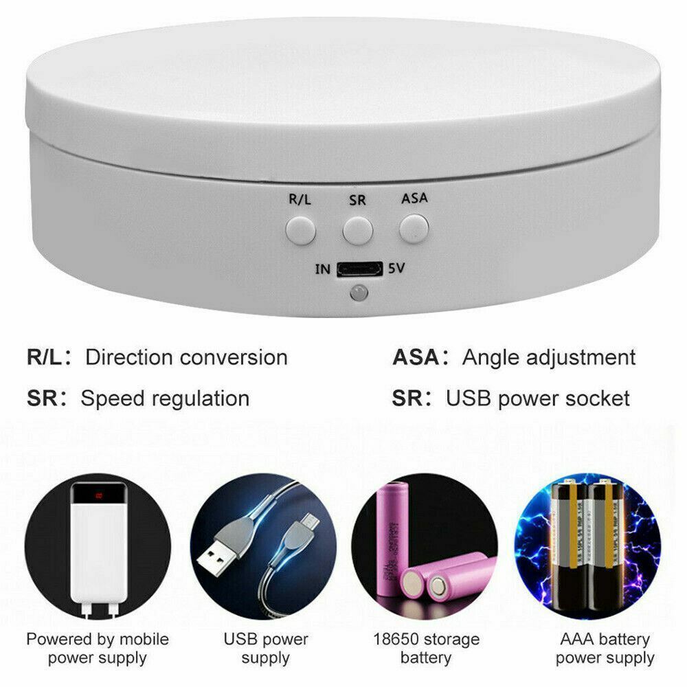 360° Electric Motorized Rotating Display Stand Jewelry Photography