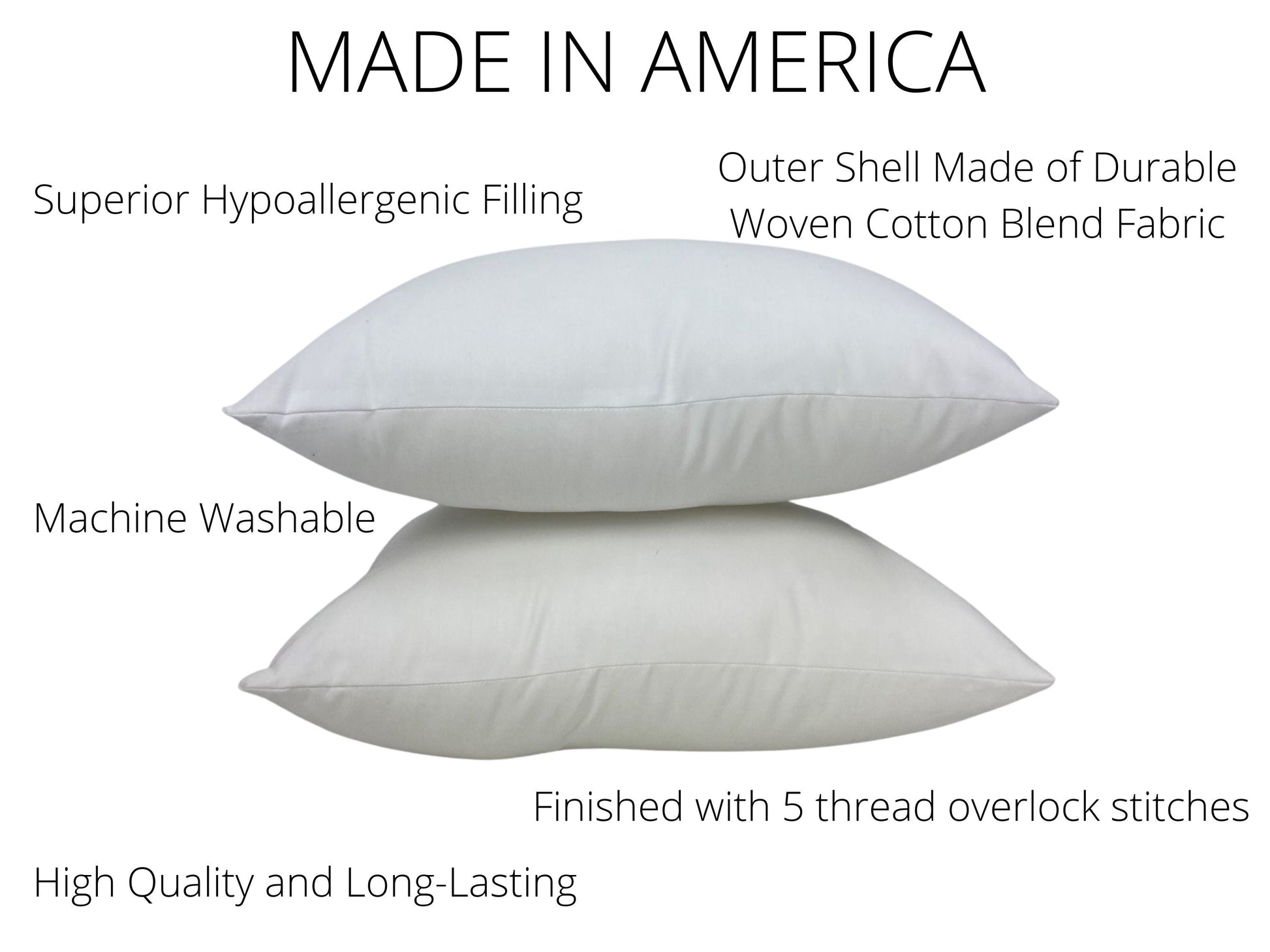 4x6 or 6x4 | Indoor Outdoor Hypoallergenic Polyester Pillow Insert |