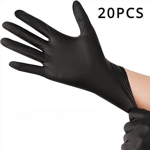 100/50/20PCS Black Nitrile Gloves Thickened Disposable Gloves for