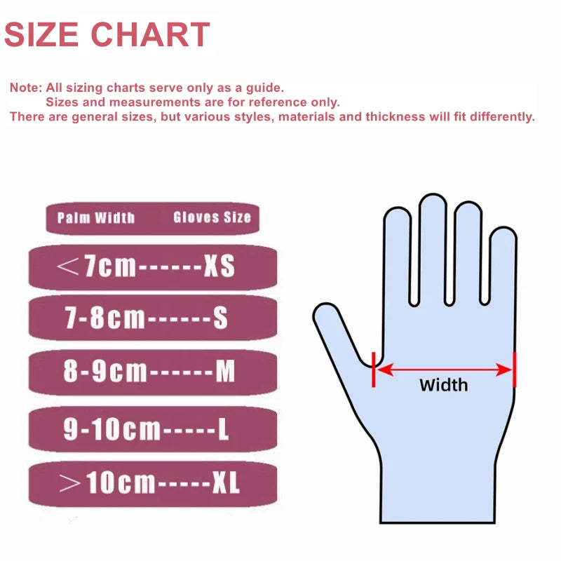 20/50/100PCS Pink Nitrile Gloves Disposable Latex Gloves Powder Free
